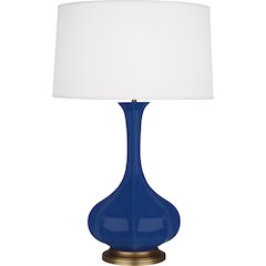 Cobalt Pike Table Lamp in Cobalt Glazed Ceramic Color