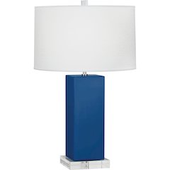 Cobalt Harvey Table Lamp in Cobalt Glazed Ceramic Color