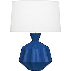 Cobalt Orion Table Lamp in Cobalt Glazed Ceramic Color