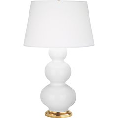Daisy Triple Gourd Table Lamp in Daisy Glazed Ceramic Color