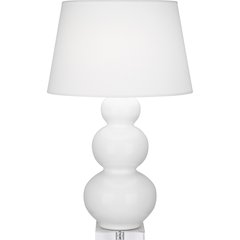 Daisy Triple Gourd Table Lamp in Daisy Glazed Ceramic Color