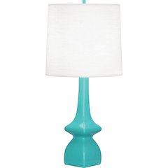 Egg Blue Jasmine Table Lamp in Egg Blue Glazed Ceramic Color