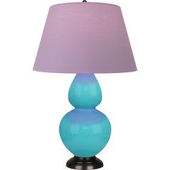 Egg Blue Double Gourd Table Lamp in Egg Blue Glazed Ceramic Color