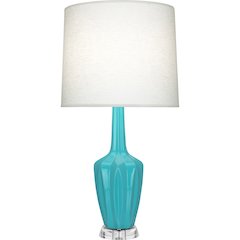 Egg Blue Emma Table Lamp in Egg Blue Glazed Ceramic Color