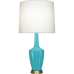 Egg Blue Emma Table Lamp in Egg Blue Glazed Ceramic Color