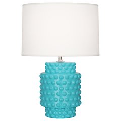 Egg Blue Dolly Accent Lamp in Egg Blue Glazed Textured Ceramic Color