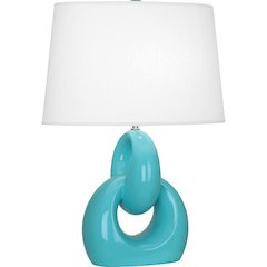 Egg Blue Fusion Table Lamp in Egg Blue Glazed Ceramic Color
