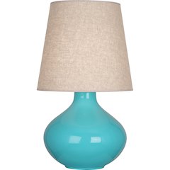Egg Blue June Table Lamp in Egg Blue Glazed Ceramic Color