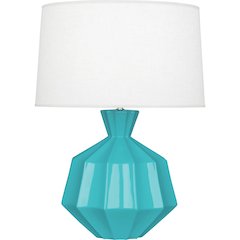 Egg Blue Orion Table Lamp in Egg Blue Glazed Ceramic Color