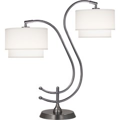 Charlee Table Lamp in Gunmetal Powder Coat Color
