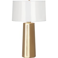 Polished Gold Mason Table Lamp in Polished Gold Glazed Ceramic Color