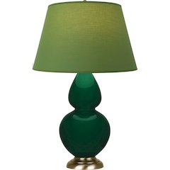 Jungle Double Gourd Table Lamp in Jungle Glazed Ceramic Color