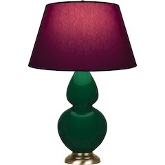 Jungle Double Gourd Table Lamp in Jungle Glazed Ceramic Color