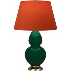 Jungle Double Gourd Table Lamp in Jungle Glazed Ceramic Color