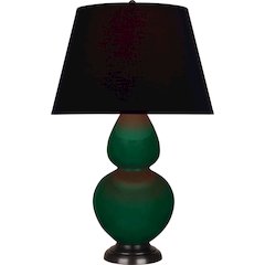 Jungle Double Gourd Table Lamp in Jungle Glazed Ceramic Color