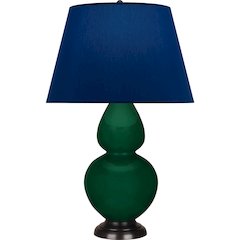 Jungle Double Gourd Table Lamp in Jungle Glazed Ceramic Color