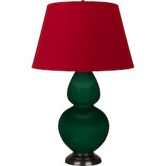 Jungle Double Gourd Table Lamp in Jungle Glazed Ceramic Color