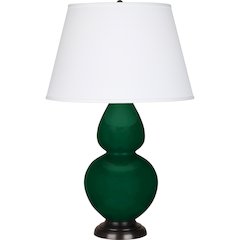 Jungle Double Gourd Table Lamp in Jungle Glazed Ceramic Color
