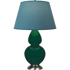 Jungle Double Gourd Table Lamp in Jungle Glazed Ceramic Color