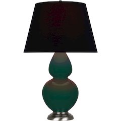 Jungle Double Gourd Table Lamp in Jungle Glazed Ceramic Color