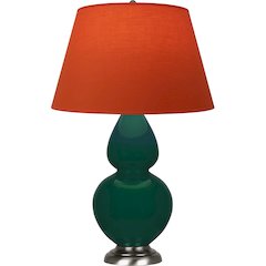 Jungle Double Gourd Table Lamp in Jungle Glazed Ceramic Color