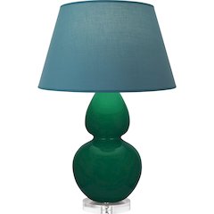 Jungle Double Gourd Table Lamp in Jungle Glazed Ceramic Color