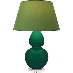 Jungle Double Gourd Table Lamp in Jungle Glazed Ceramic Color