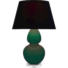 Jungle Double Gourd Table Lamp in Jungle Glazed Ceramic Color