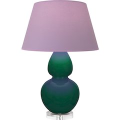 Jungle Double Gourd Table Lamp in Jungle Glazed Ceramic Color