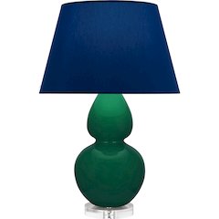 Jungle Double Gourd Table Lamp in Jungle Glazed Ceramic Color
