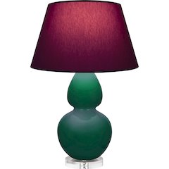 Jungle Double Gourd Table Lamp in Jungle Glazed Ceramic Color