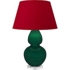 Jungle Double Gourd Table Lamp in Jungle Glazed Ceramic Color