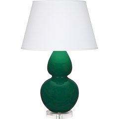 Jungle Double Gourd Table Lamp in Jungle Glazed Ceramic Color