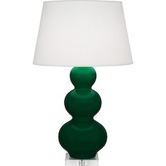 Jungle Triple Gourd Table Lamp in Jungle Glazed Ceramic Color