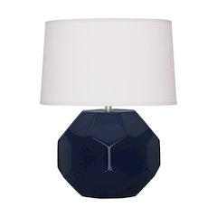 Midnight Franklin Accent Lamp in Midnight Blue Glazed Ceramic Color