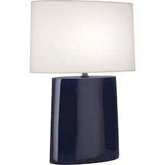 Midnight Victor Table Lamp in Midnight Blue Glazed Ceramic Color