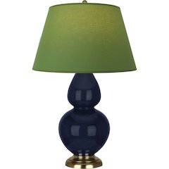 Midnight Double Gourd Table Lamp in Midnight Blue Glazed Ceramic Color