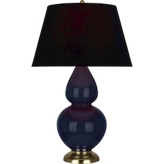 Midnight Double Gourd Table Lamp in Midnight Blue Glazed Ceramic Color