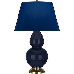 Midnight Double Gourd Table Lamp in Midnight Blue Glazed Ceramic Color