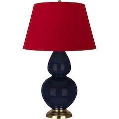 Midnight Double Gourd Table Lamp in Midnight Blue Glazed Ceramic Color