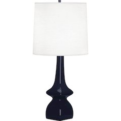 Midnight Jasmine Table Lamp in Midnight Blue Glazed Ceramic Color