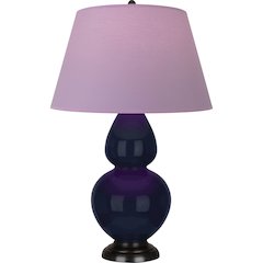 Midnight Double Gourd Table Lamp in Midnight Blue Glazed Ceramic Color