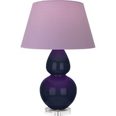 Midnight Double Gourd Table Lamp in Midnight Blue Glazed Ceramic Color