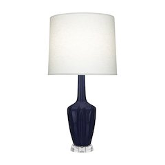 Midnight Emma Accent Lamp in Midnight Blue Glazed Ceramic Color
