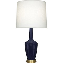 Midnight Emma Table Lamp in Midnight Blue Glazed Ceramic Color