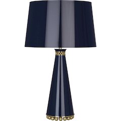 Pearl Table Lamp in Midnight Blue Lacquered Paint Color