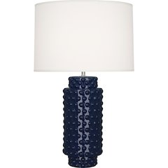 Midnight Dolly Table Lamp in Midnight Blue Glazed Textured Ceramic Color