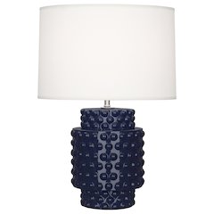 Midnight Dolly Accent Lamp in Midnight Blue Glazed Textured Ceramic Color