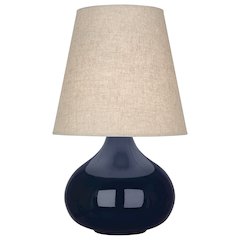 Midnight June Accent Lamp in Midnight Blue Glazed Ceramic Color