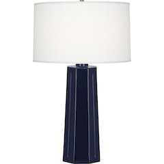 Midnight Mason Table Lamp in Midnight Blue Glazed Ceramic Color
